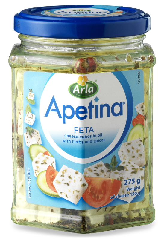 Apetina® Feta cheese cubes in oil with herbs and spices | Arla Food Inc.
